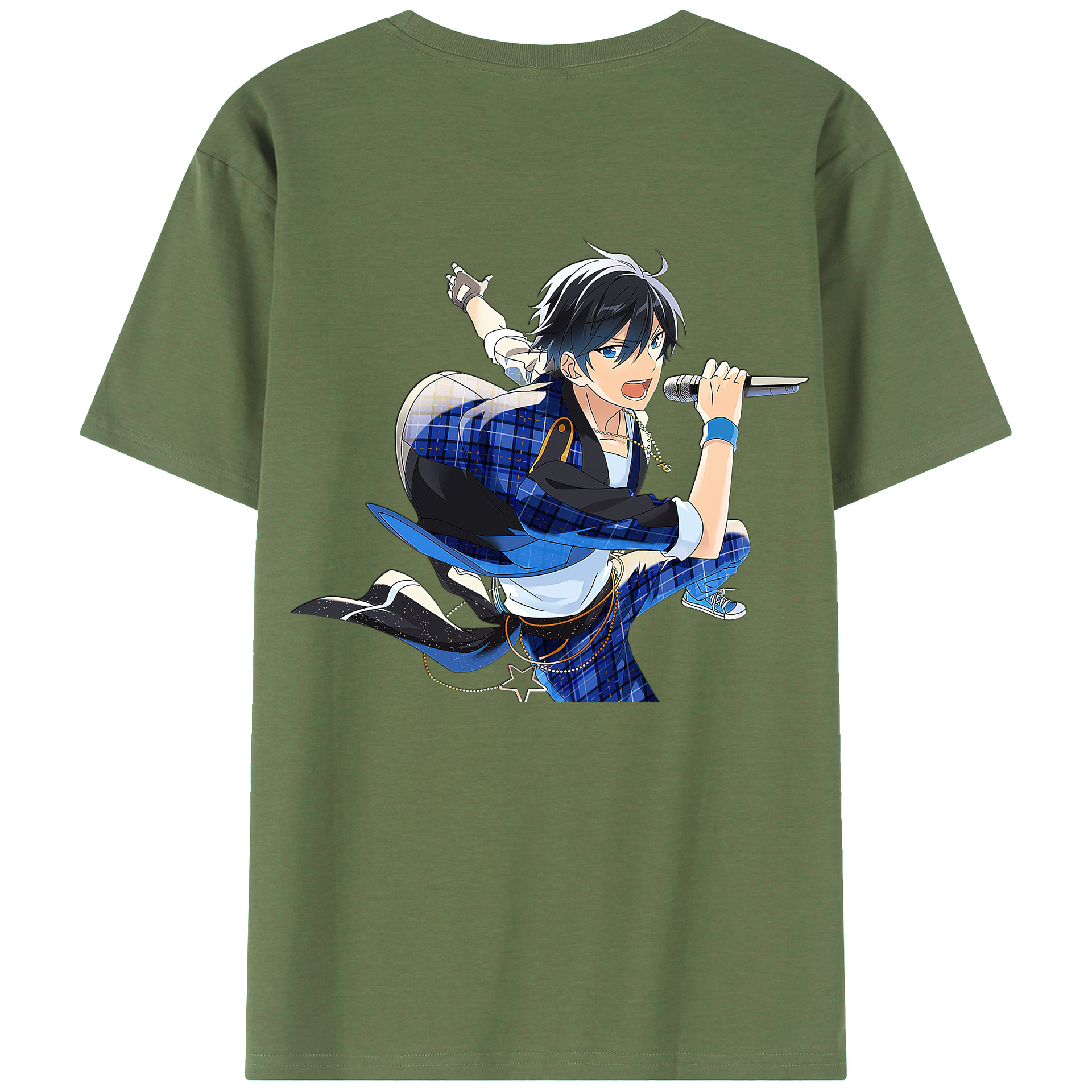 （画像用） あんさんぶるスターズ! Ensemble Stars 綿100％ メンズ半袖Tシャツ（バックプリント） 通気性